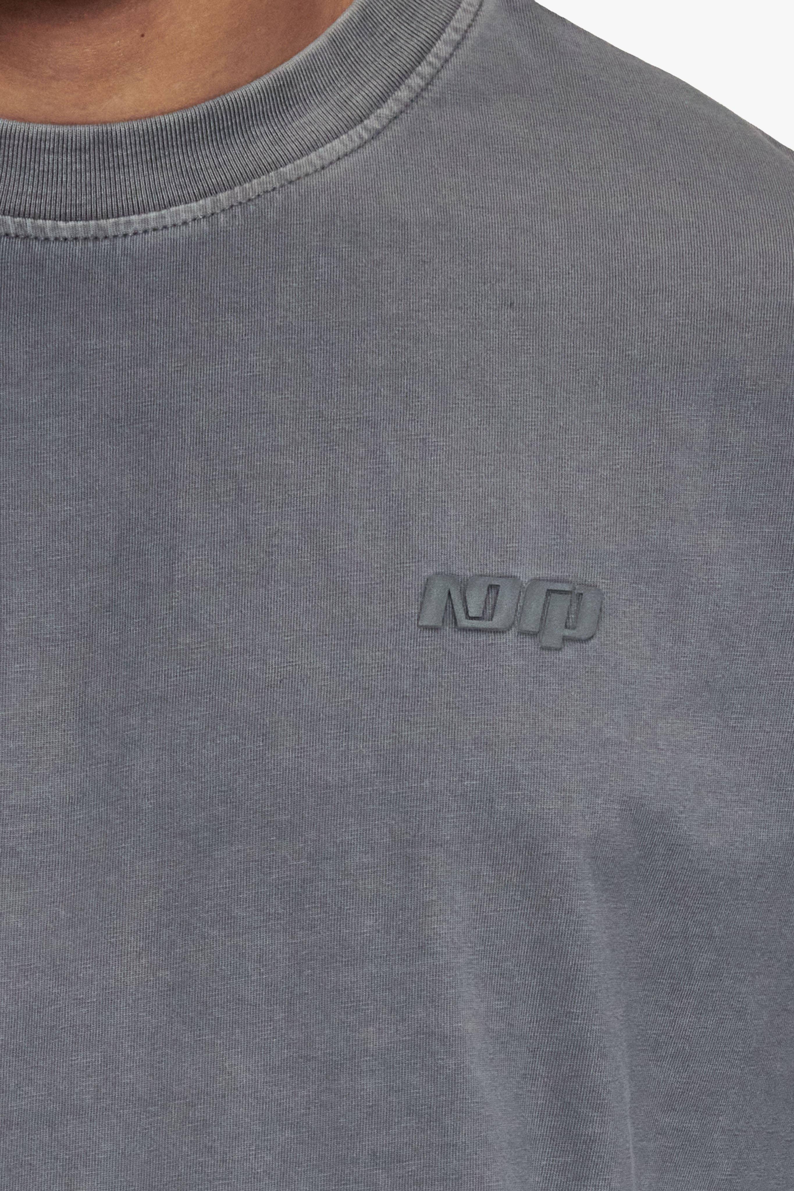 BASIC T-SHIRT ACID WASHED GREY