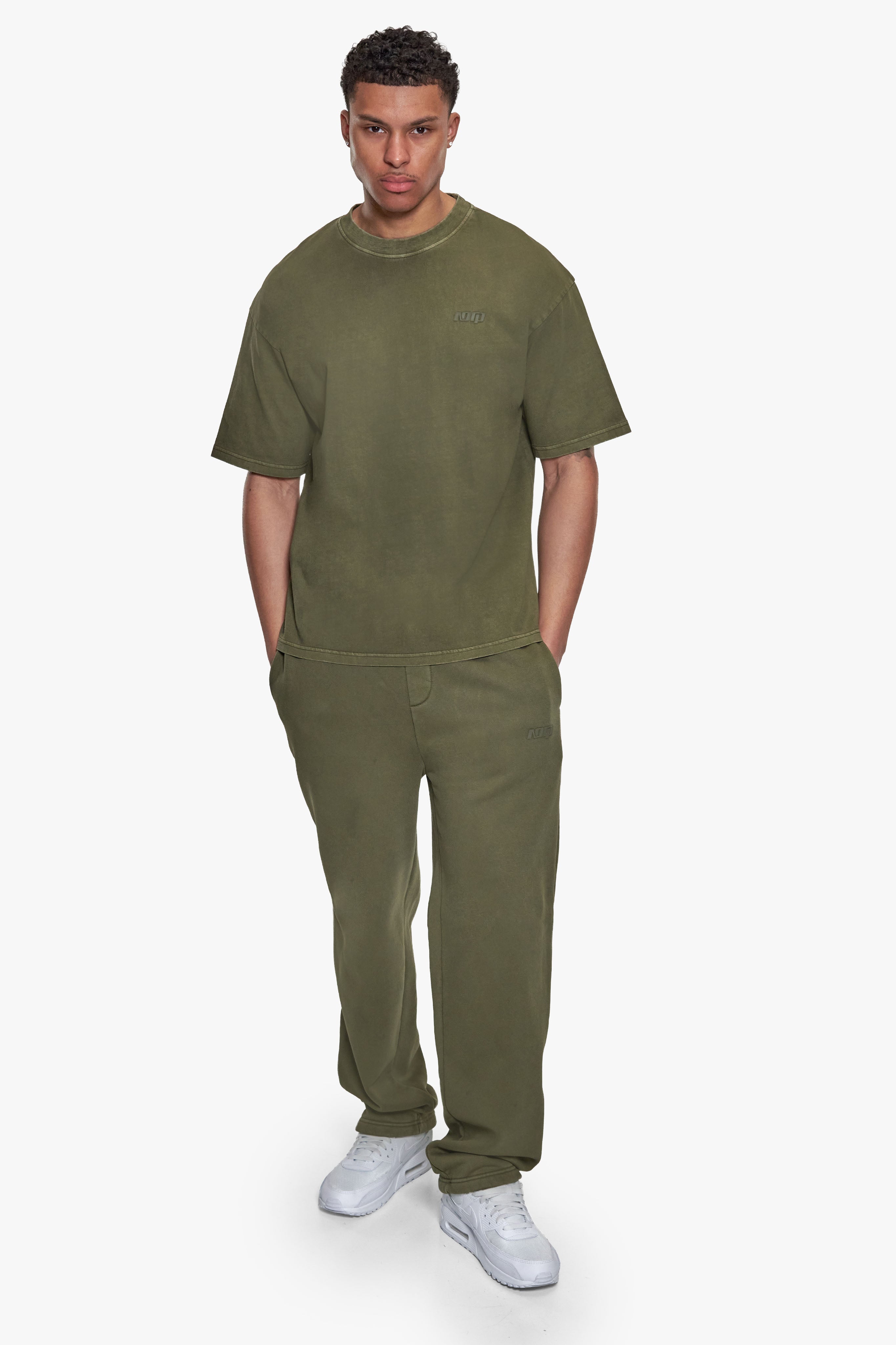 BASIC T-SHIRT ACID WASHED OLIVE