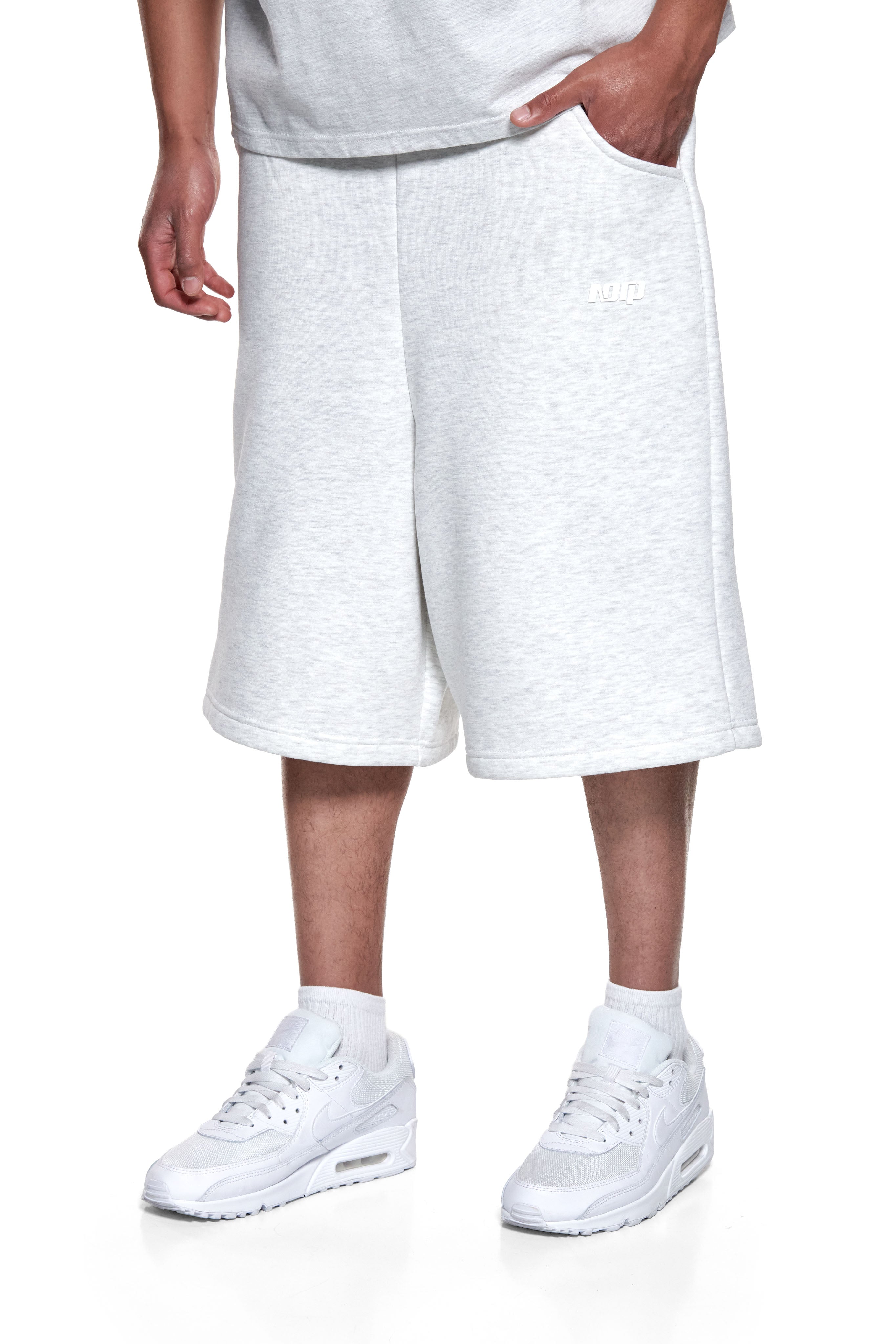 BASIC SWEAT SHORTS GREY MELANGE