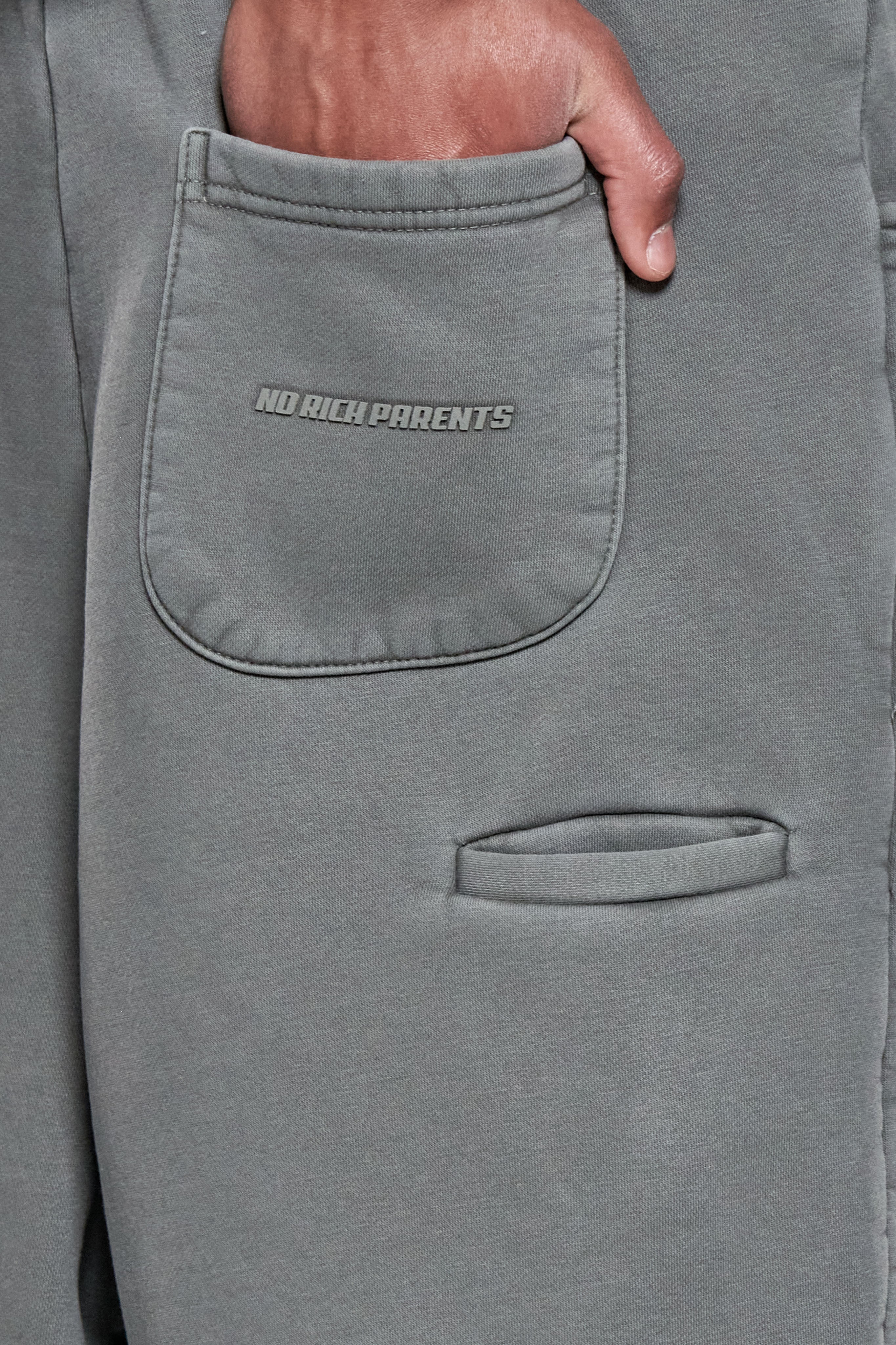 BASIC SWEAT SHORTS ACID WASHED GREY