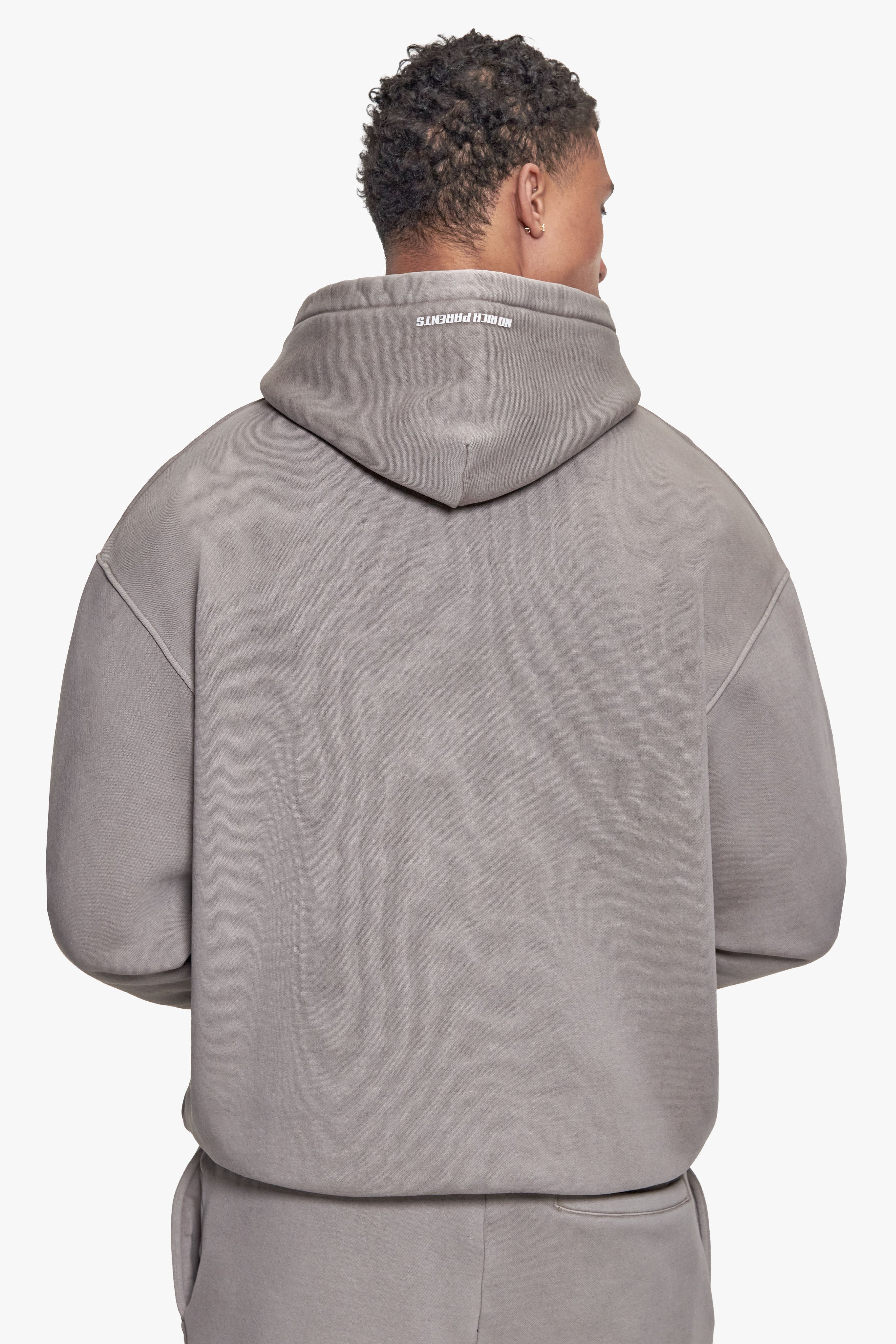 BASIC HOODIE ACID WASHED BEIGE