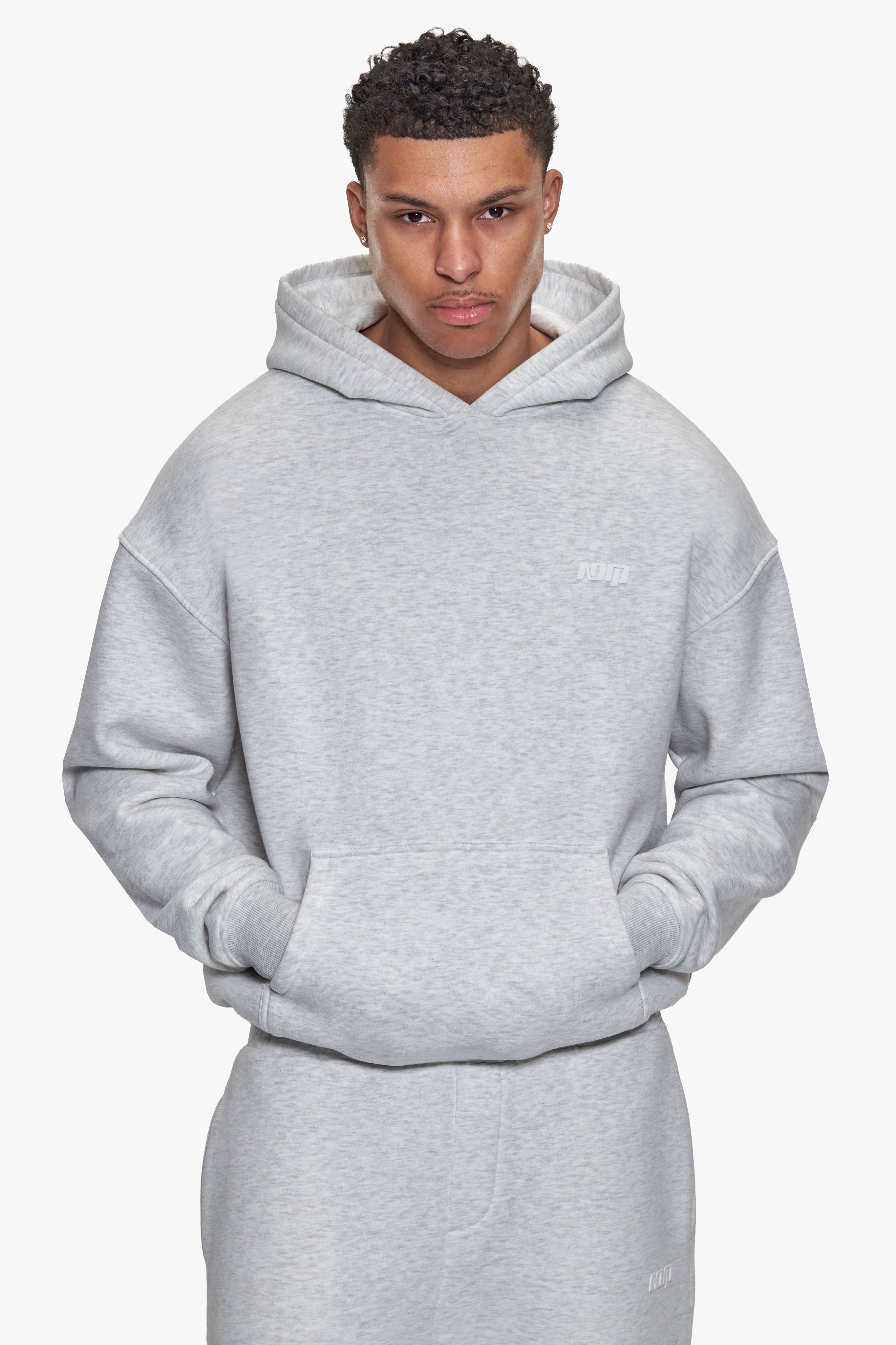 BASIC HOODIE GREY MELANGE