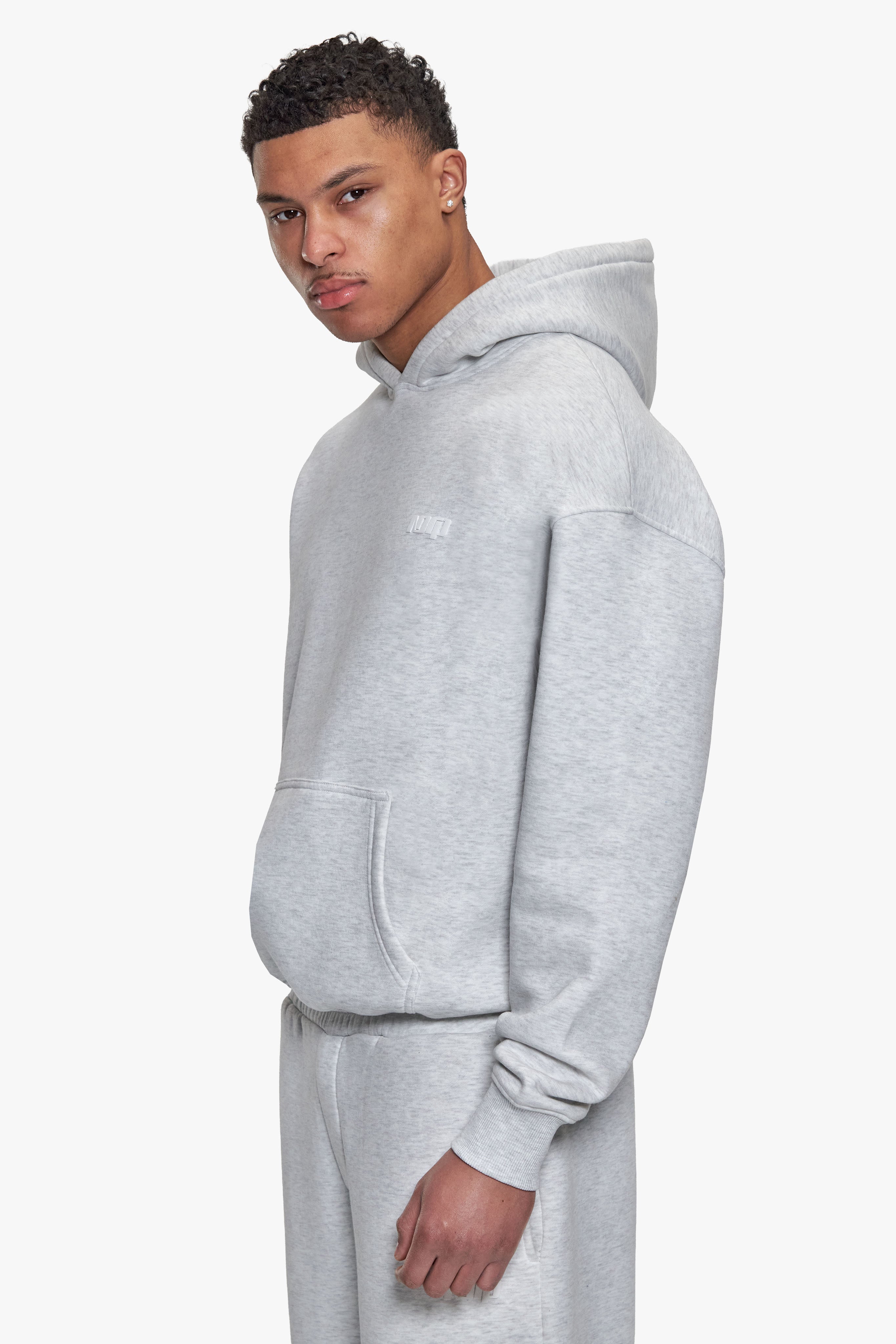 BASIC HOODIE GREY MELANGE