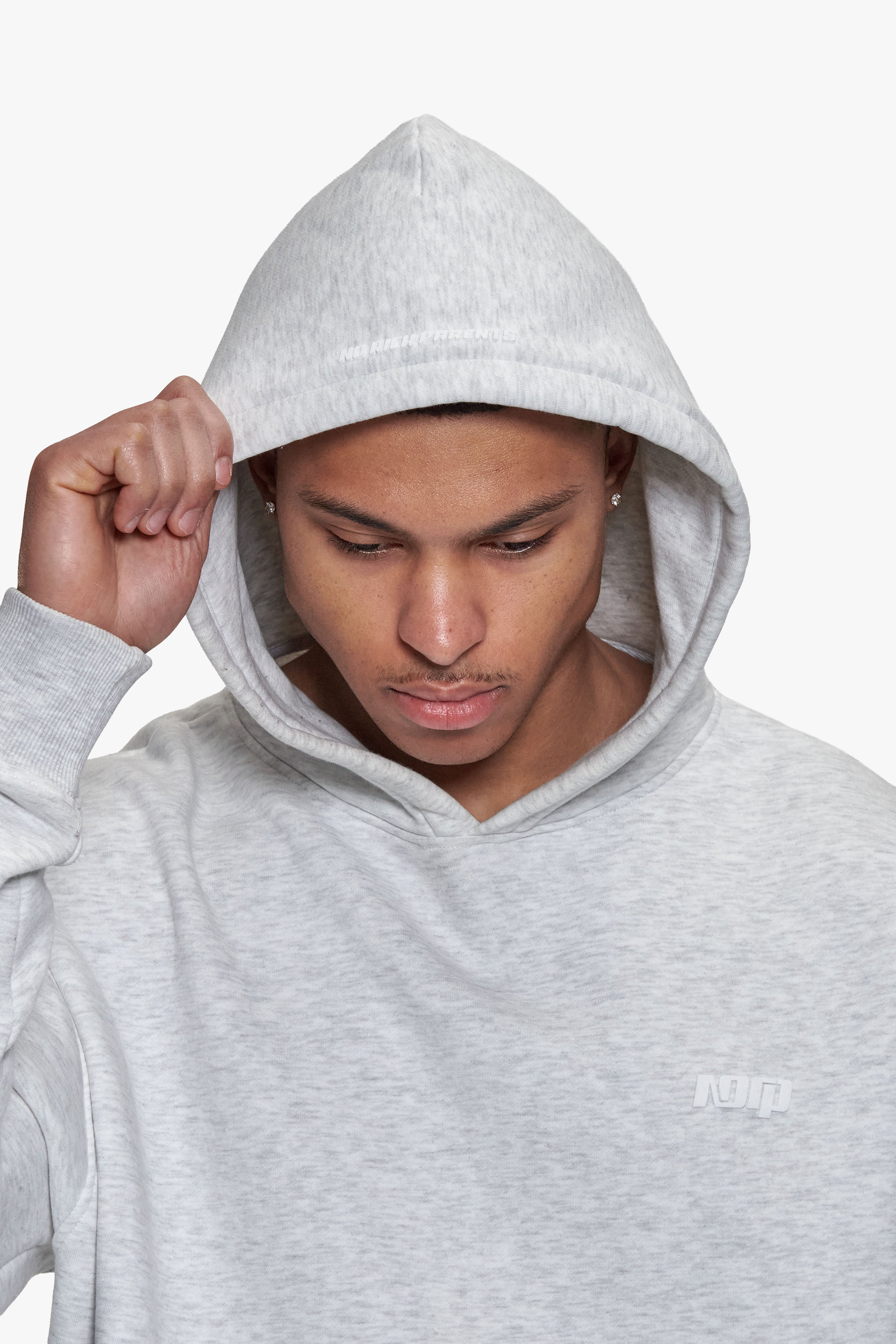 BASIC HOODIE GREY MELANGE