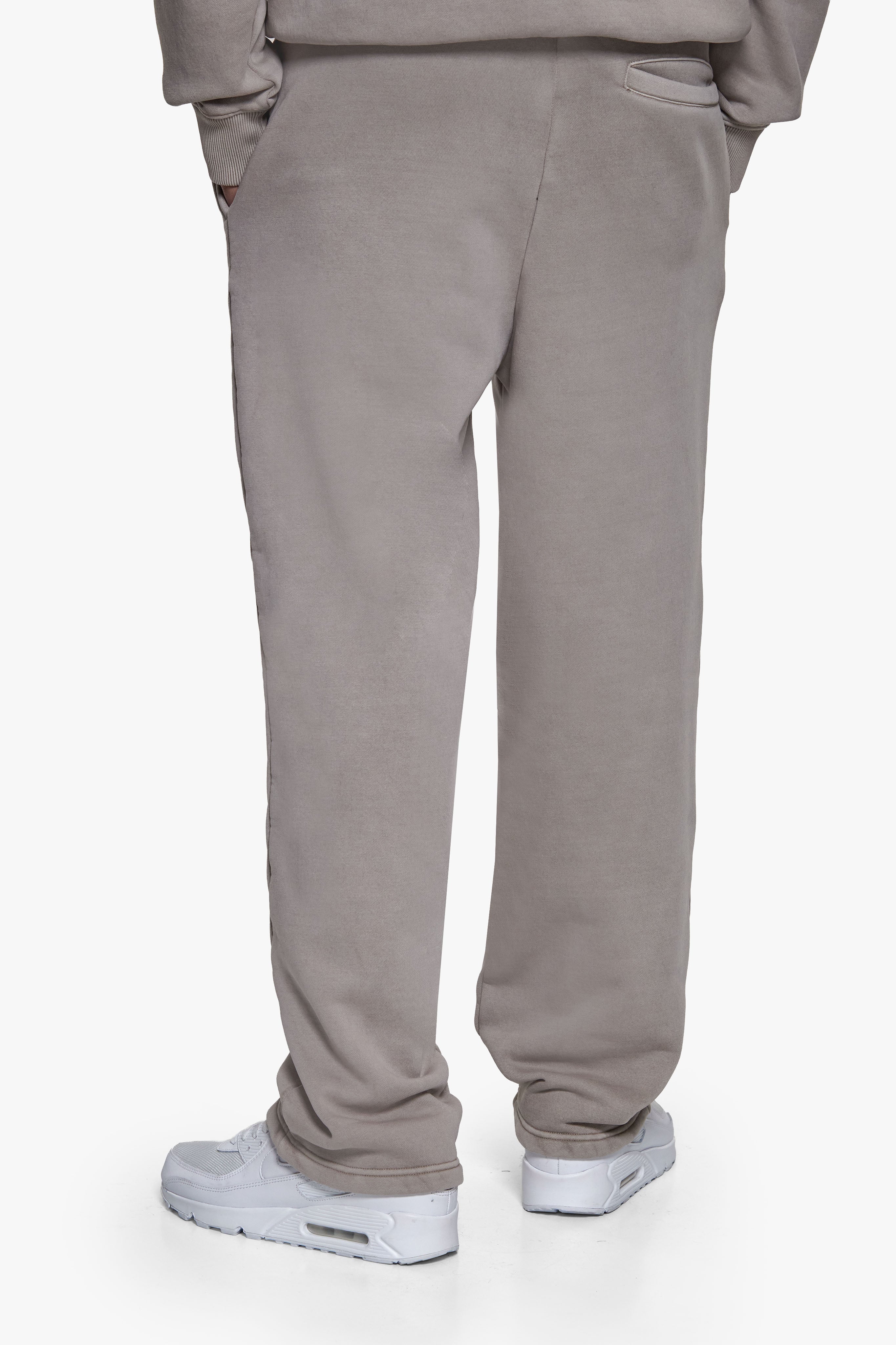 BASIC OPEN LEG JOGGER ACID WASHED BEIGE