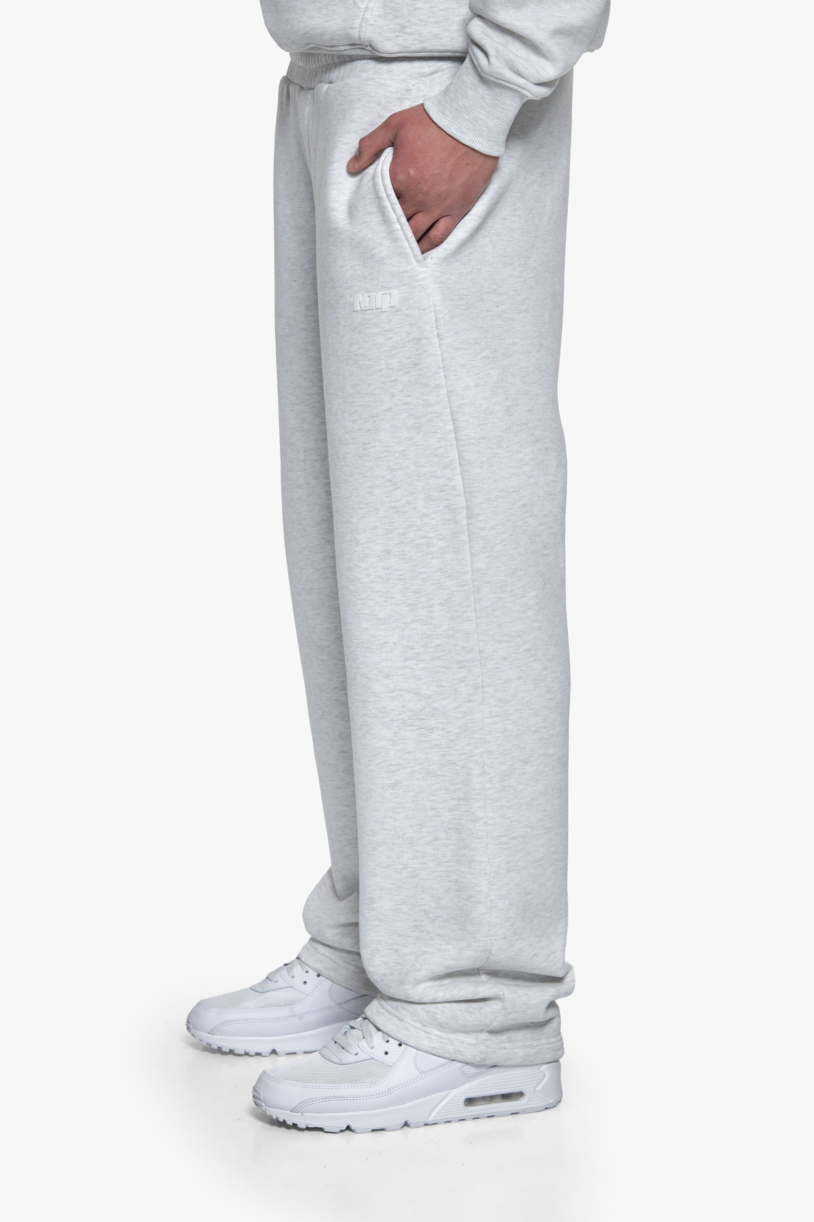 BASIC OPEN LEG JOGGER   GREY MELANGE