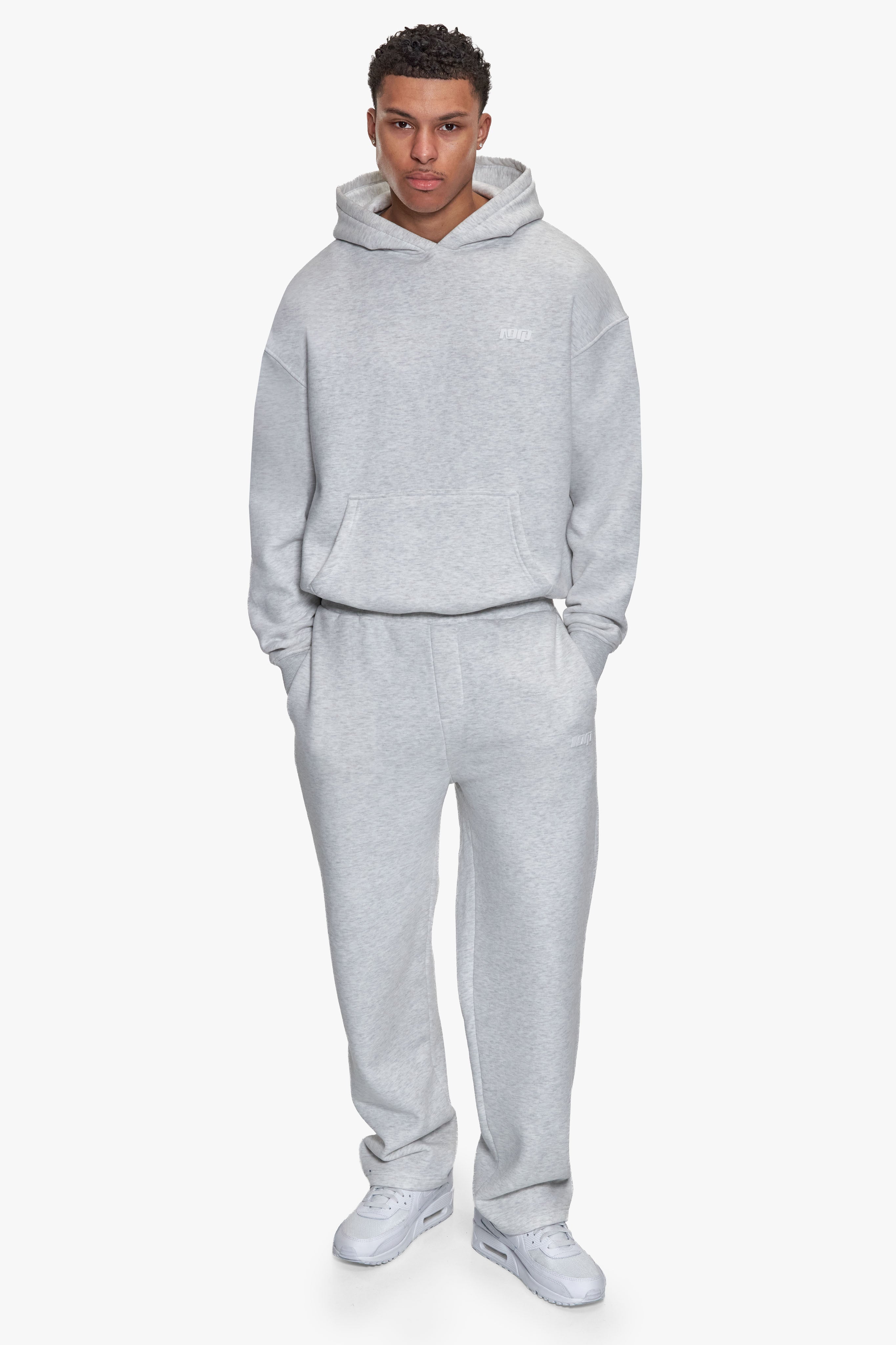 BASIC OPEN LEG JOGGER   GREY MELANGE