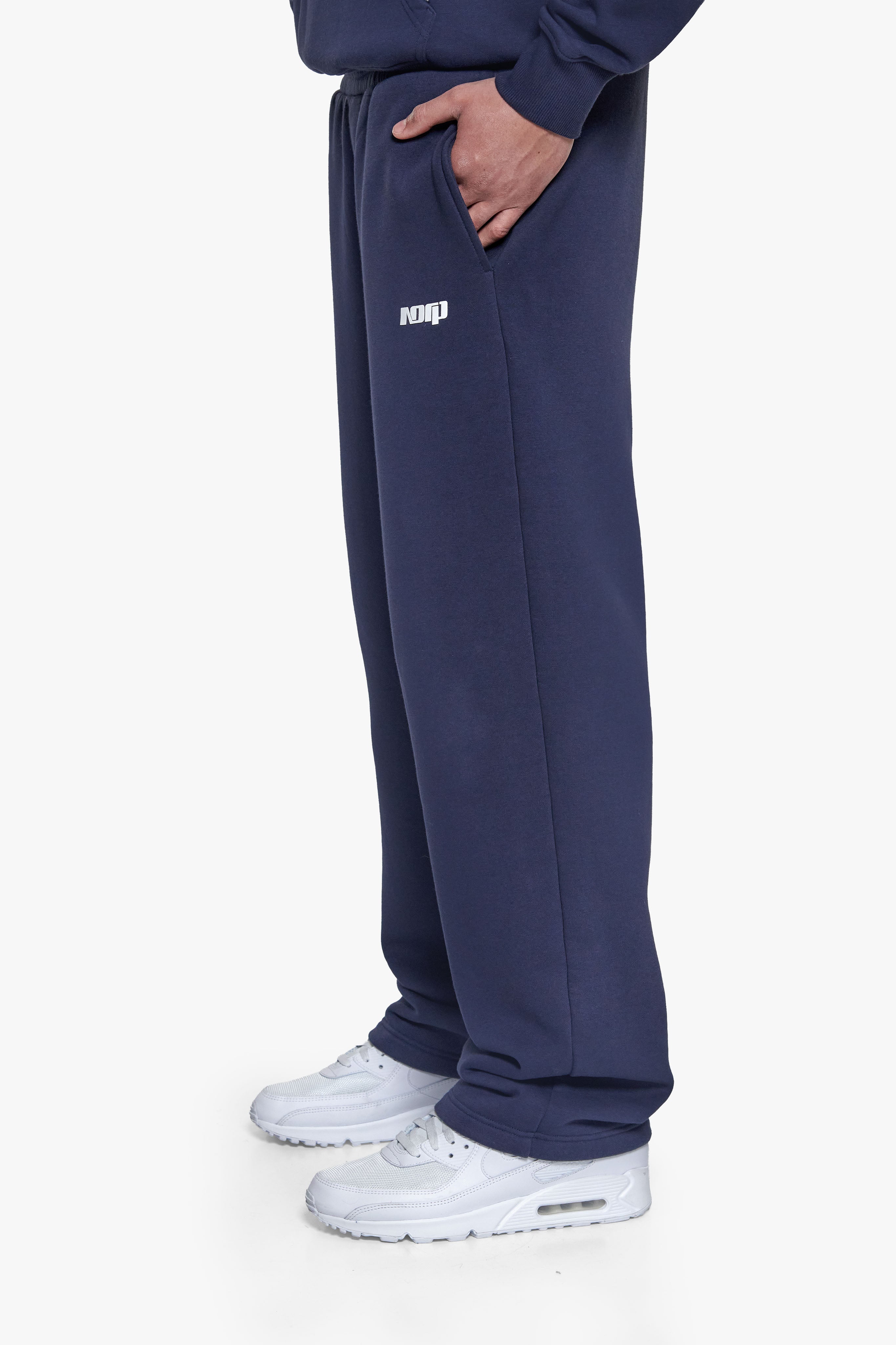 BASIC OPEN LEG JOGGER SPACE BLUE