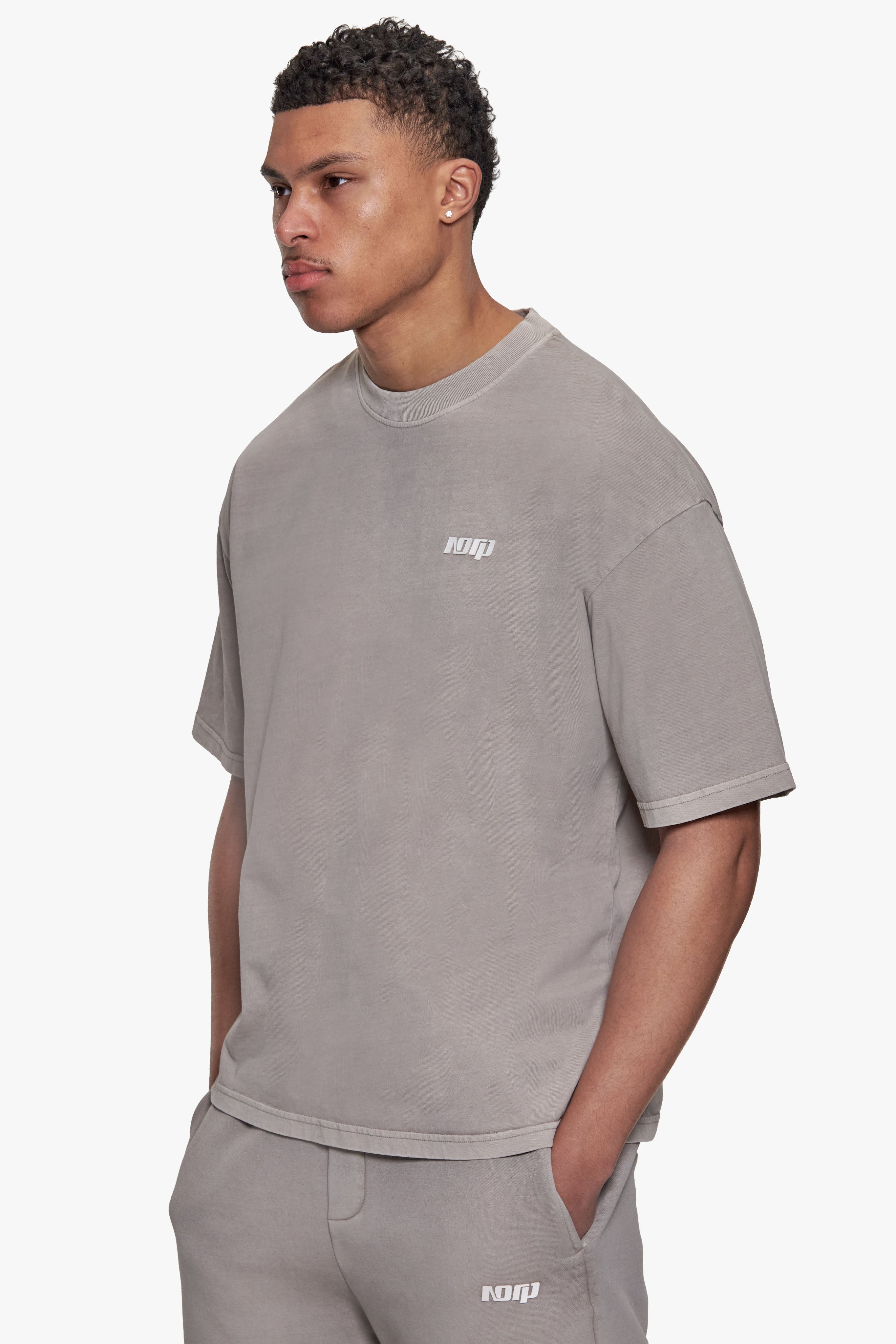 BASIC T-SHIRT ACID WASHED BEIGE