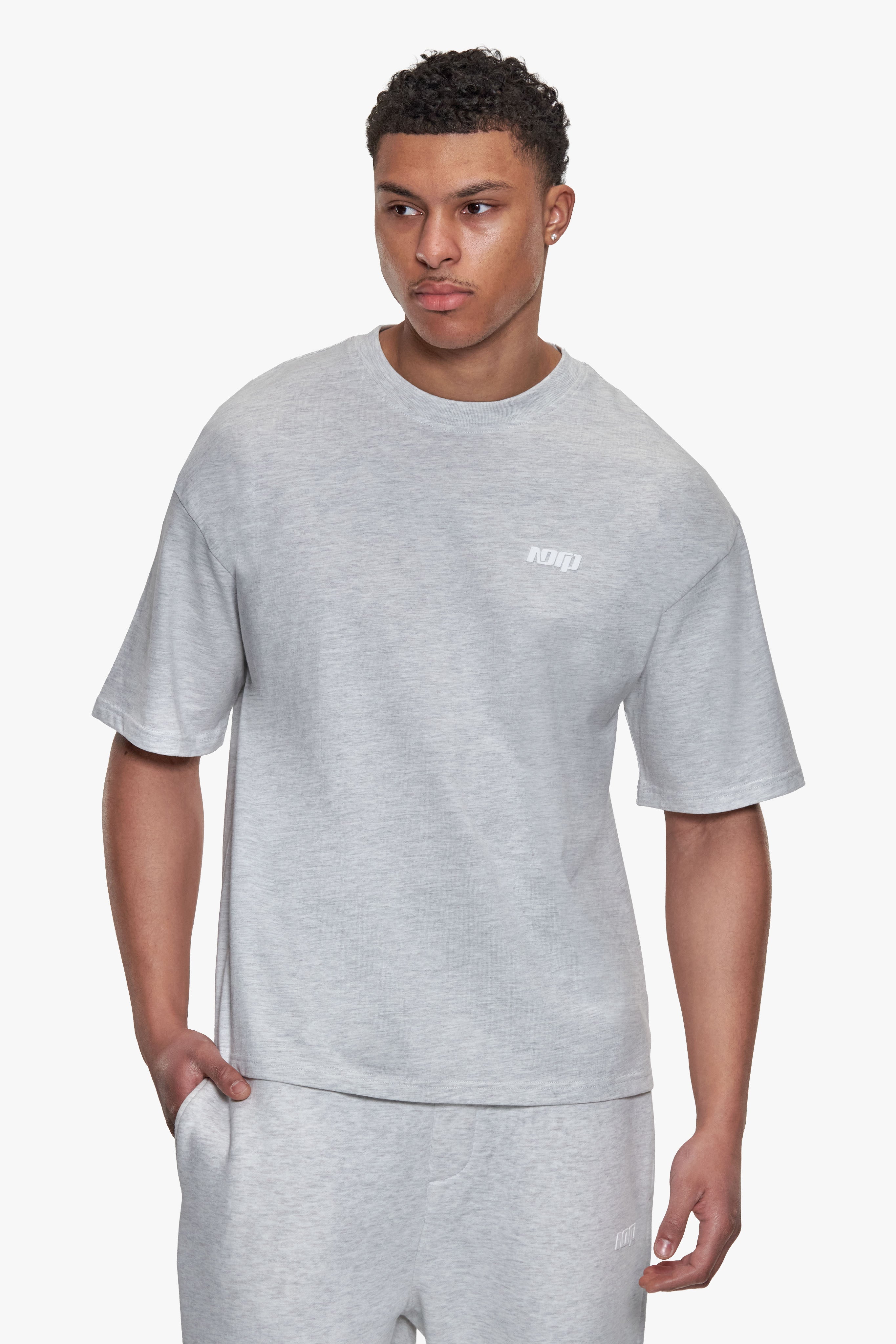 BASIC T-SHIRT GREY MELANGE