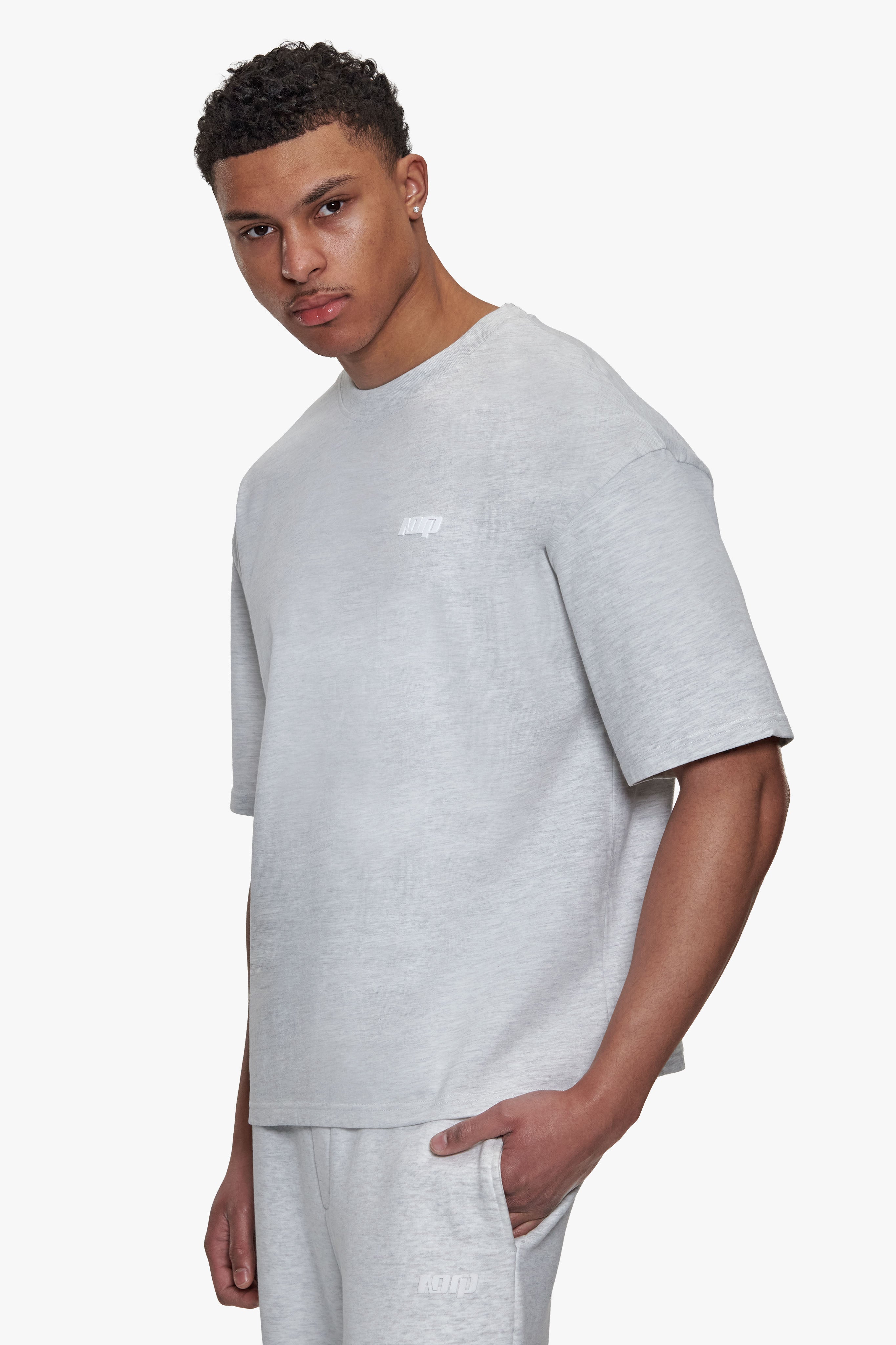 BASIC T-SHIRT GREY MELANGE