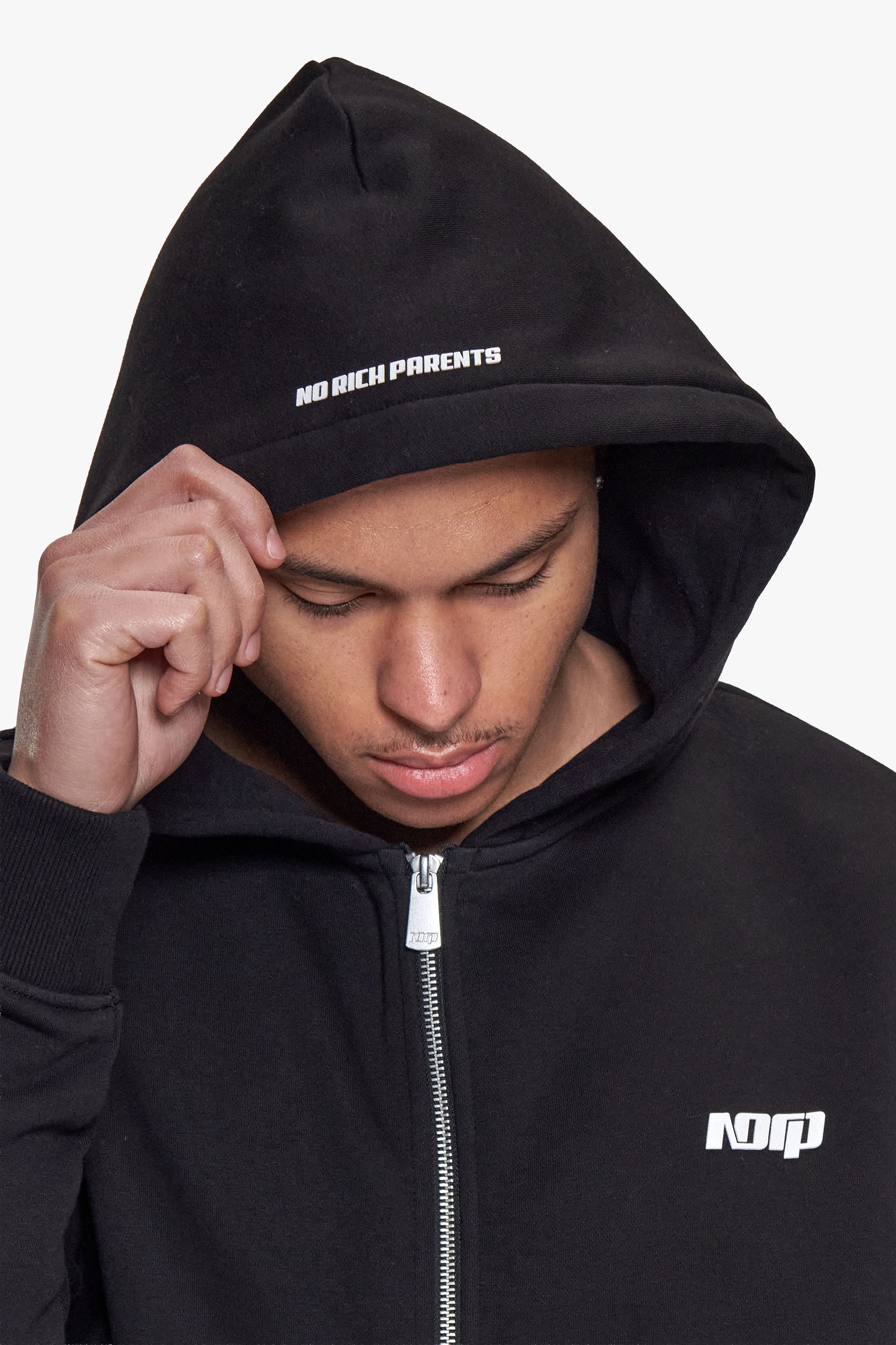 BASIC ZIP HOODIE BLACK