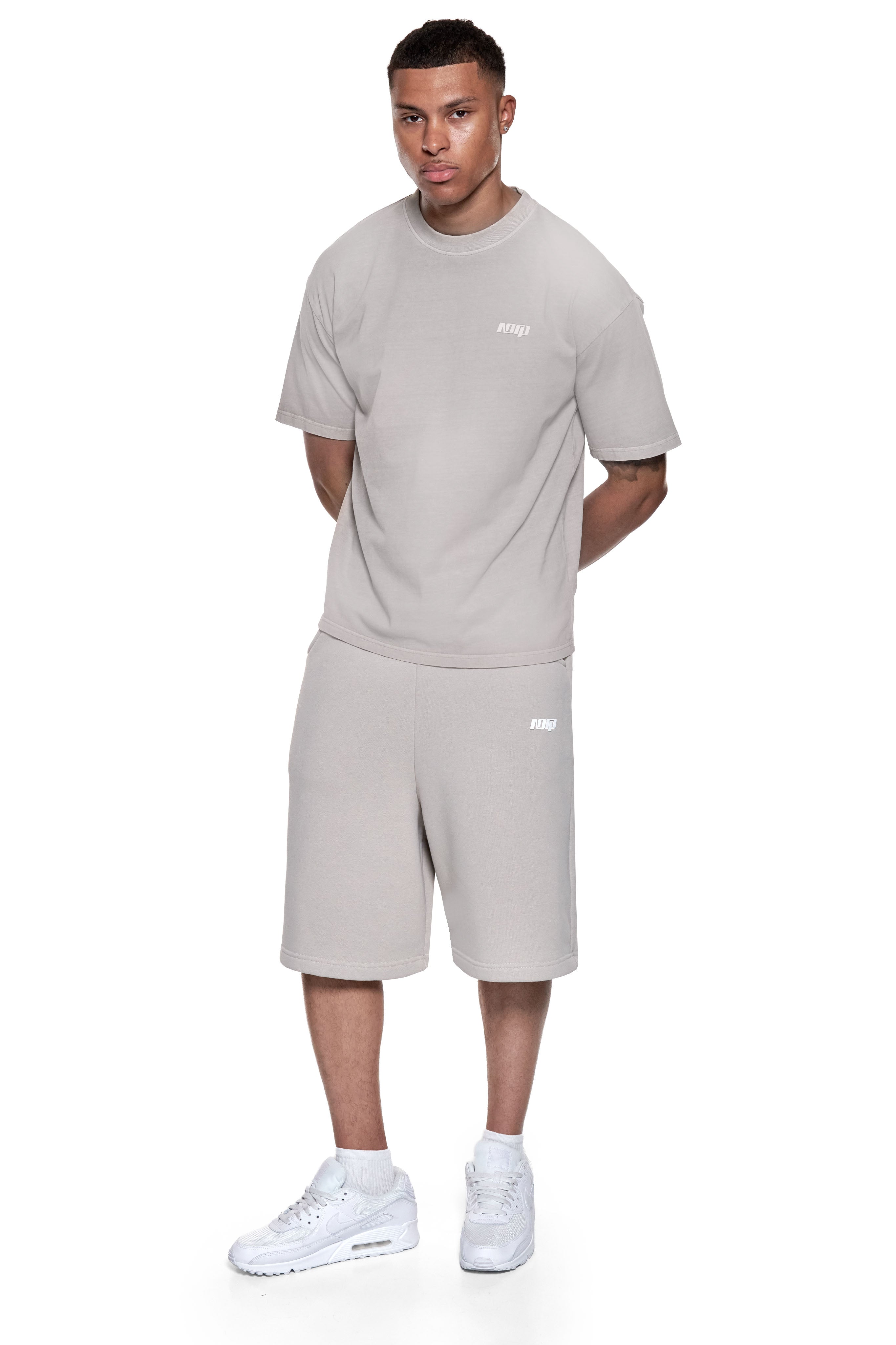 BASIC SWEAT SHORTS STONE